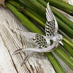 Dove Sarah Coventry Silver-tone  Bird Brooch Photo 0