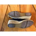 CHAPS Heels Womens 8.5 Dakoda Slip On Peep Toe Espadrille Wedge Black Fabric Photo 5