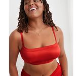 Aerie Satin Stretch Bandeau Sundried Size Small Photo 2
