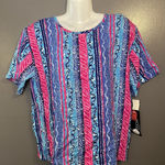 Vintage First Option Shirt Womens Large Abstract Rayon Lined Made USA 90s Photo 0