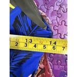 Athleta  Swimsuit XSmall One Piece Blue Tropical High Thigh Modern Photo 5