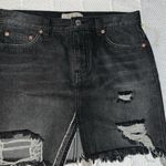 We The Free  Black Distressed Mini Denim Skirt Size 26 Photo 3