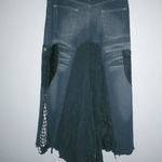 My Design 3 29 Jeans Black Grunge Goth Cargo Maxi Skirt Silver Size undefined Photo 2