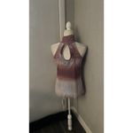 Cocomo Short Sleeve Sparkle Mock Turtleneck Top S Pink/White/Silver Holiday NYE Pink Photo 1