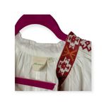 Julia Amory 𖤗 Casablanca Caftan Midi Dress 𖤗 White Red Moroccan Embroidery 𖤗 XS Photo 9