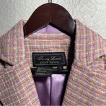VINTAGE Terry Lewis • Tweed Blazer Jacket • Purple Yellow Green • Lined • Small Photo 2