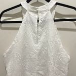 Boutique  White Eyelet Sleeveless High Neck Mini Dress Photo 3
