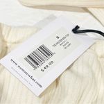 We Wore What  Tie Halter Bra Top Women's Small Cream Ribbed Bandeau Crisscross NEW Photo 3