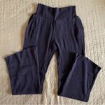 3 Dots Black Gauze Wide Leg Pants Photo 0