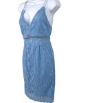 Pink Lily  Lace Cutout Mini Dress Light Blue Size Small NWT Photo 4