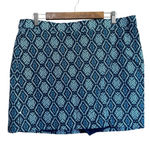 Rafaella  Comfort‎ Skort Womens XXLEEG Blue White Diamond Pattern Skirt Shorts Photo 0