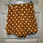 Pretty Little Thing Mustard Polka Dot Frill Detail Skort Short size 2 Photo 5