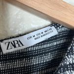 ZARA  Women's Black Tweed Puff Sleeve Textured Mini Dress Size Medium Photo 1