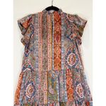Pinch Womens Dress Brown Midi Tiered Floral Flutter Flowy A Line Boho Medium Photo 9