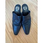 Vince Camuto Black Leather Block Heel Mule - EU 37 / US 6 1/2 Sophisticated Chic Photo 3