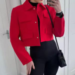 None Women’s Red Lightweight Jacket Size Large Photo 0