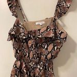 Emory park Snakeskin Crop Tank Photo 0