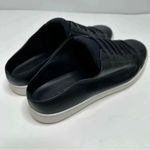 Vince  Black Varley Lace-Up Slip-On Leather Mule Sneakers Size 8.5 Photo 4