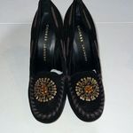 Chinese Laundry Cammie suede, black moccasin heels Photo 0