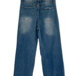 Pink Lily High Waisted Medium Wash Distressed Wide Leg Jeans Size 29 0634W Photo 7