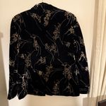 Giorgio Armani  Black Velvet Blazer with Silver Accents Photo 2