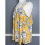Naïf Yellow & White Floral Cold Shoulder Short Sleeve Stretchy Top 1X Like New Photo 4