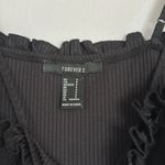 Forever 21 MOVING SALE -  Black Ruffle Top Trim Ribbed Mini Dress Photo 7