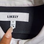 Likely Fit & Flare White Collar Black Dress Photo 4