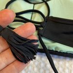 prAna NEW! AZRA TOP Black High Neck Halter Bikini Top XS Racerback Tassel Ties Photo 9