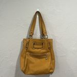 Kathy Van Zeeland Mustard Yellow Studded Shoulder Bag Photo 2