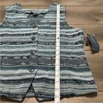 Vintage Koret‎ Blue Striped Button Front Vest Size Medium Photo 6
