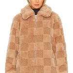 $540 Apparis Lucy Jacket in Butterscotch Checker NWT Tan Size L Photo 1