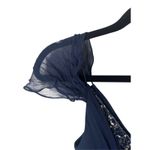 Mikael Aghal Silk Maxi Gown Blue Beaded Prom Formal Event Dress Size 0 Photo 10