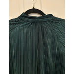 Joie  Long Sleeve Pleated Blouse in Dark Green Photo 3