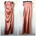 After Six  6888 Strapless Corset Satin Gown Copper Penny 0 Photo 2