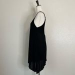 Elan Black Gauze Deep V-neck Back Swim Cover Up Dress, Sz Small Photo 4