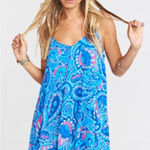 Show Me Your Mumu ‎ Dress Womens Small Blue Circus Mini Floral Paisley Photo 0
