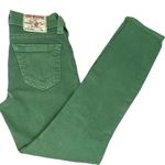 True Religion  Green Denim Stretchy Skinny Jeans ~ Women's Size 25 Photo 2