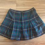 Expressions Navy and Green Plaid Skater Skirt Blue Size 0 Photo 1