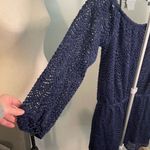 Lilly Pulitzer Lilly Pulitzer Scalloped Shell Lace romper. Navy blue. Size medium Photo 7