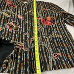 Coldwater Creek Vintage petite large button down blazer striped floral funky embroidery jacket Photo 7