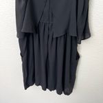 EXPRESS [] Black Popover Flowy High Neck Halter Shorts Romper Pockets Size 10 Photo 5