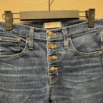 Madewell Skinny Jeans 9" High Rise Blue Denim Dark Wash Button-Fly Sz 26 P Photo 4