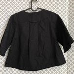 Banana Republic black linen cotton crop jacket Women's Size XS Cropped Photo 3