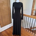 We Wore What Open Back Maxi Dress Elegant Black Long Sleeve midi Photo 2