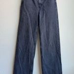 Old Navy  Ski Hi Wide Leg Barrel Gray Black Solid Wash Jeans Size 4 /27 Inseam 29 Photo 0