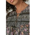 Lucky Brand  Bohemian Hippie Retro 70s Lace Up Peasant Blouse Size Large Photo 5