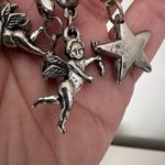 Vintage Silver Tone Celestial Stars Moon Angel Dangle Earrings Photo 6