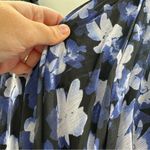 Monique Lhuillier RTR ML Melanie Black White & Blue Floral Maxi Dress Sz 0 Photo 7