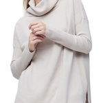 French Connection 🤍  Ribbed Cowlneck Sweater – Light Oatmeal, Size Medium Photo 0